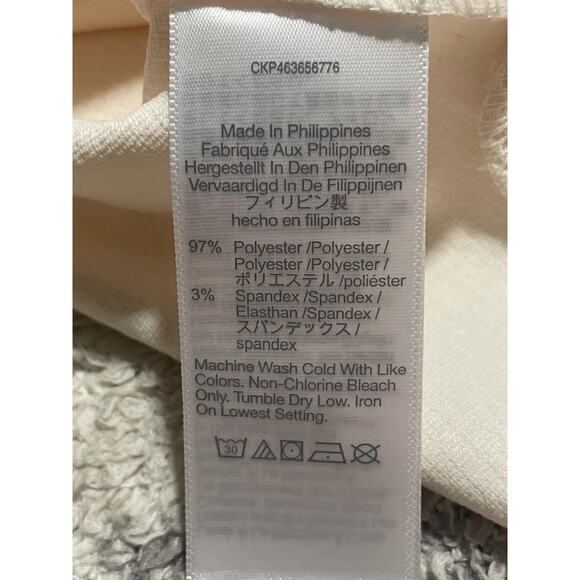 NWT Madewell Women's 4X Plus Size Crepe Square Neck Puff Sleeve Top Cream - Picture 10 of 12